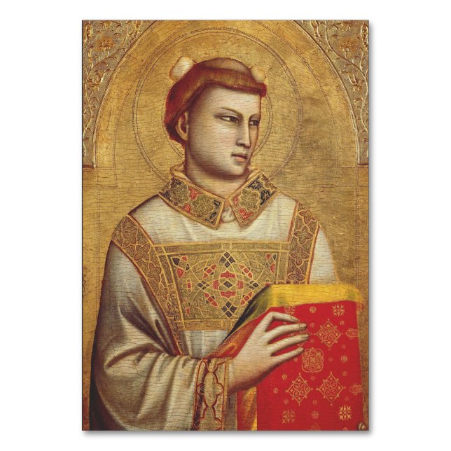 Saint Stephen by Giotto Fine Art Reproduction Table Number (Front)