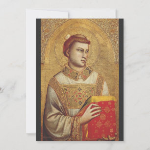 Saint Stephen by Giotto Holiday Card