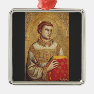 Saint Stephen by Giotto Metal Ornament