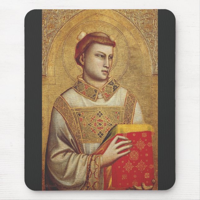 Saint Stephen by Giotto Mouse Pad (Front)