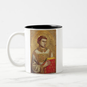 Saint Stephen by Giotto Two-Tone Coffee Mug