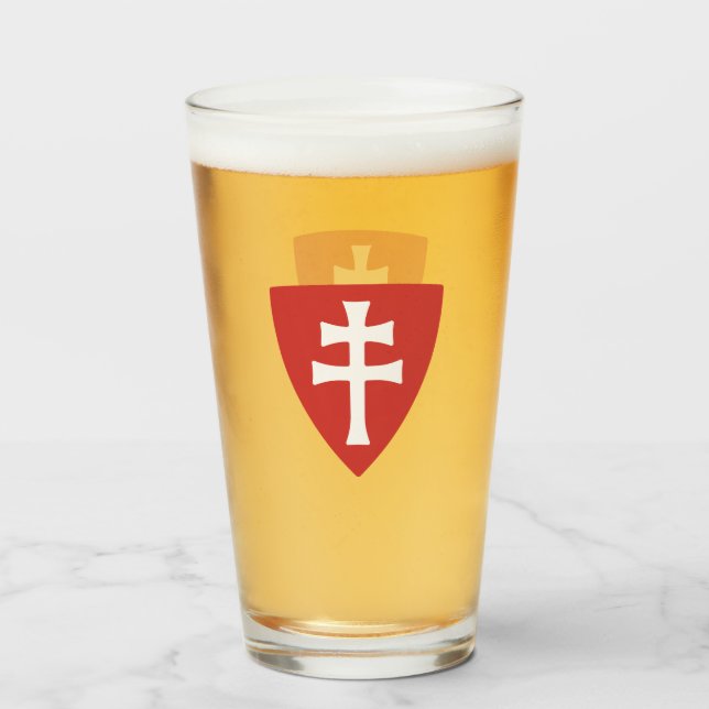 saint stephen hungarian cross symbol hungary king  glass (Front Filled)