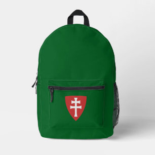 saint stephen hungarian cross symbol hungary king  printed backpack