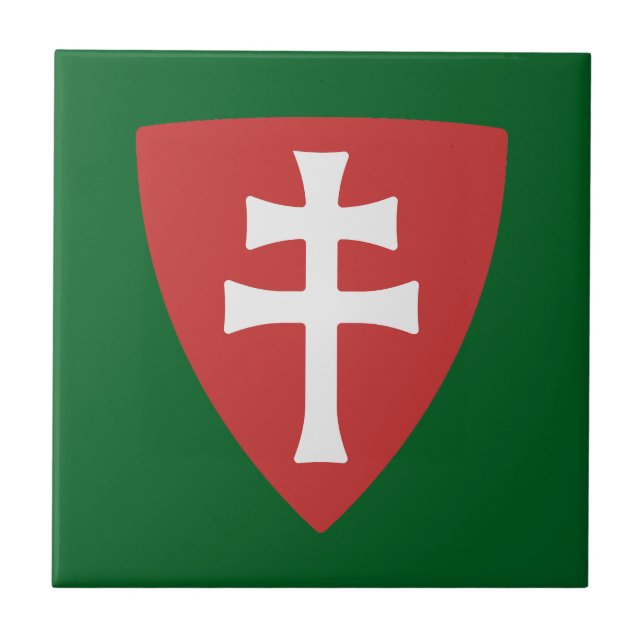saint stephen hungarian cross symbol hungary king  tile (Front)