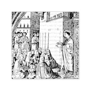 Saint Stephen Preaching by Fra Angelico Self-inking Stamp