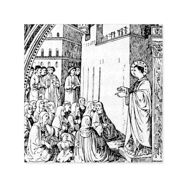 Saint Stephen Preaching by Fra Angelico Self-inking Stamp (Design)