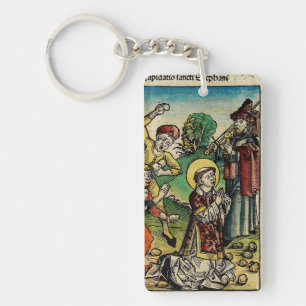 Saint Stephen Protomartyr First Martyr Keychain