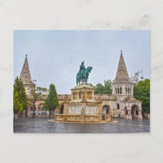 Saint Stephen Statue, Budapest, Hungary Postcard