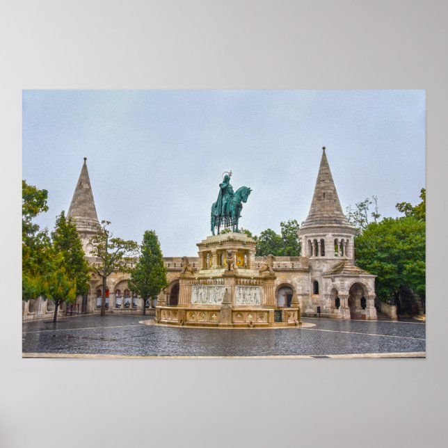 Saint Stephen Statue, Budapest, Hungary Poster (Front)