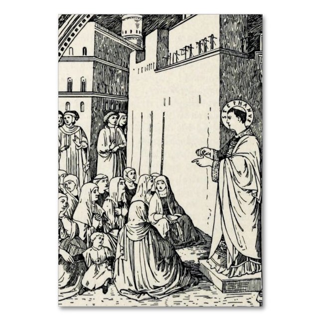 Saint Stephen the Protomartyr Fine Art Iconography Table Number (Front)