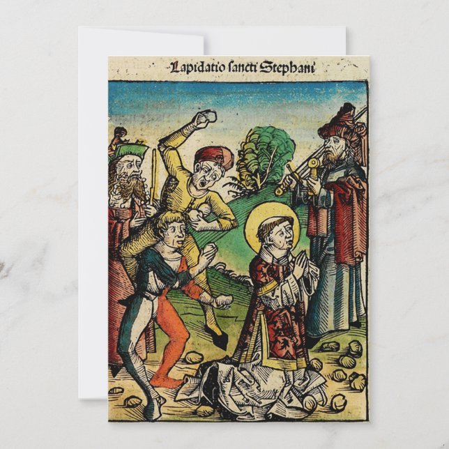 Saint Stephen the Protomartyr Fine Art Iconography Thank You Card (Front)