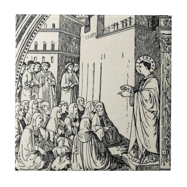 Saint Stephen the Protomartyr Fine Art Iconography Tile (Front)