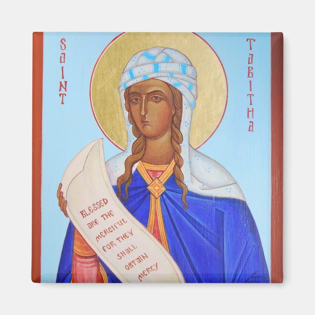 Saint Tabitha Orthodox Icon Magnet (Front)
