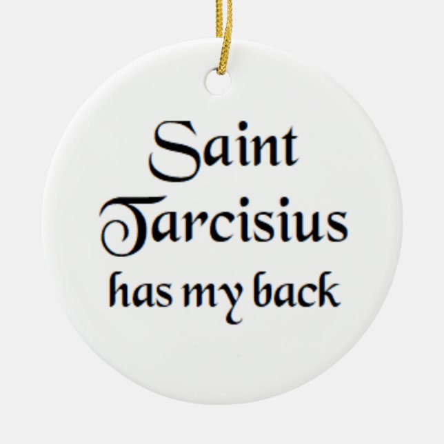 saint tarcisius ceramic ornament (Front)