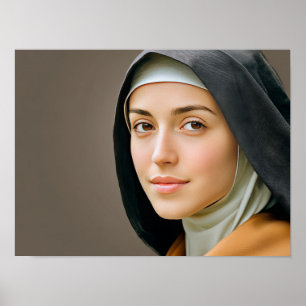 Saint Teresa in Quiet Reflection Poster