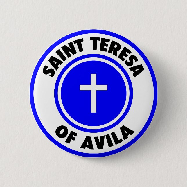 Saint Teresa of Avila 2 Inch Round Button (Front)