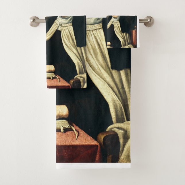 Saint Teresa of Avila Mystic of Fire Art  Bath Towel Set (Insitu)