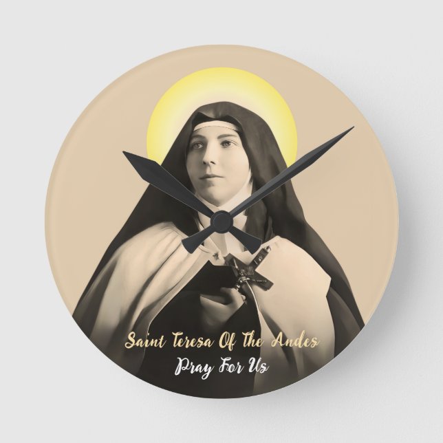 SAINT TERESA OF THE ANDES ROUND CLOCK (Front)