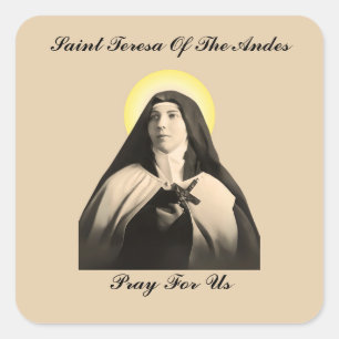 SAINT TERESA OF THE ANDES SQUARE STICKER