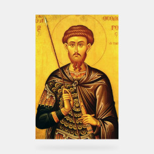 Saint Theodore Tiron orthodox icon Acrylic Sign
