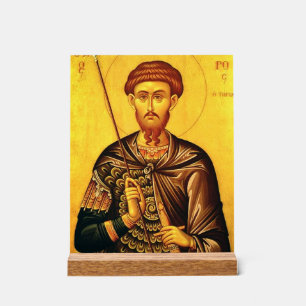 Saint Theodore Tiron orthodox icon Acrylic Sign