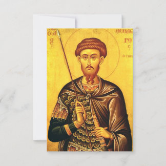 Saint Theodore Tyron orthodox Icon Holy Card