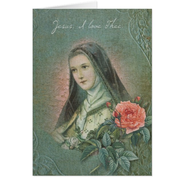 Saint-Thérèse Enfant Jésus Rose Prière religieuse (Devant)