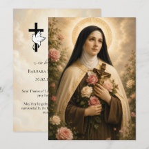 Saint Therese Funeral Prayer 5x7 inch Card