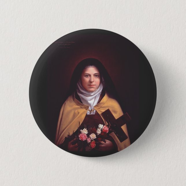 Saint Therese of Lisieux 2 Inch Round Button (Front)