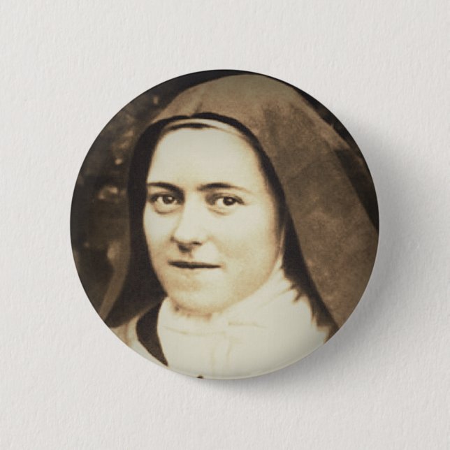 SAINT THERESE OF LISIEUX 2 INCH ROUND BUTTON (Front)
