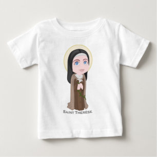 Saint Therese of Lisieux Cute Catholic Baby T-Shirt