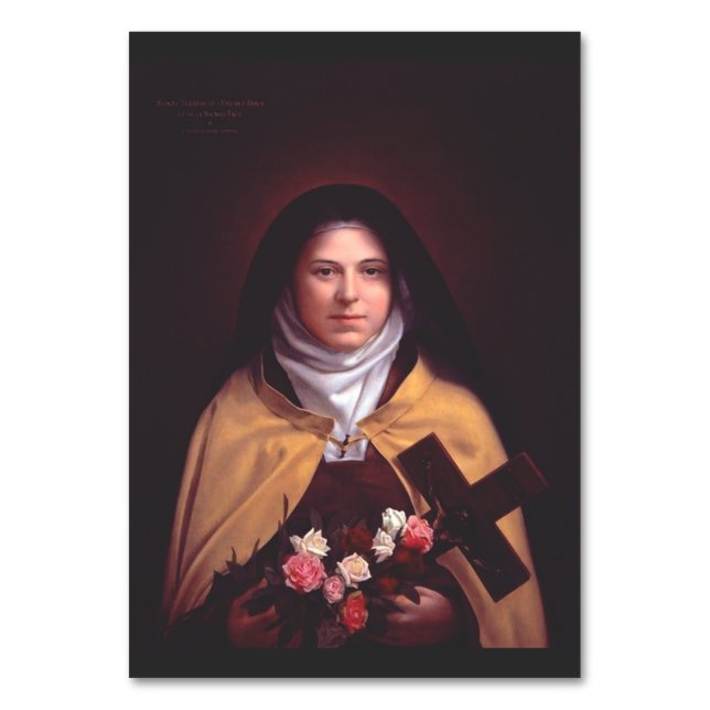 Saint Therese of Lisieux Table Number (Front)
