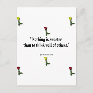 Saint Therese Quote 1 Postcard