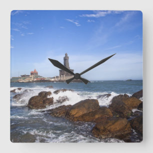 Saint Thiruvalluvar Statue Tamil Nadu, India Square Wall Clock