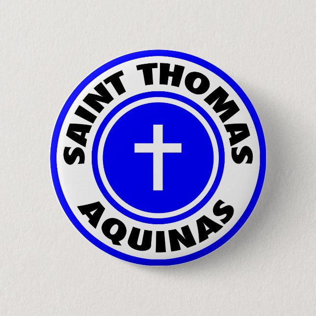 Saint Thomas Aquinas 2 Inch Round Button (Front)