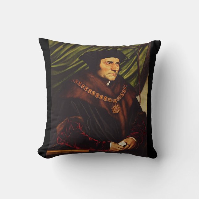 Saint Thomas More Throw Pillow (Front)