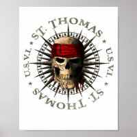 Saint Thomas USVI Pirate Skull