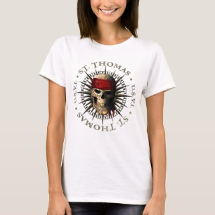 Saint Thomas USVI Pirate Skull T-Shirt