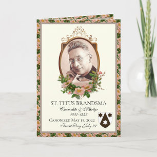 Saint Titus Brandsma Canonization Commemoration Note Card