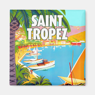 Saint Tropez France aimant voyage vintage