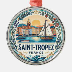 Saint-Tropez France Metal Ornament