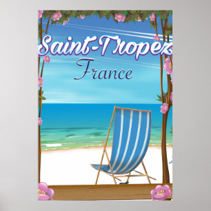 Saint-Tropez France Travel poster