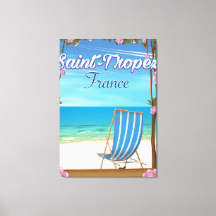 Saint-Tropez France Travel poster Canvas Print