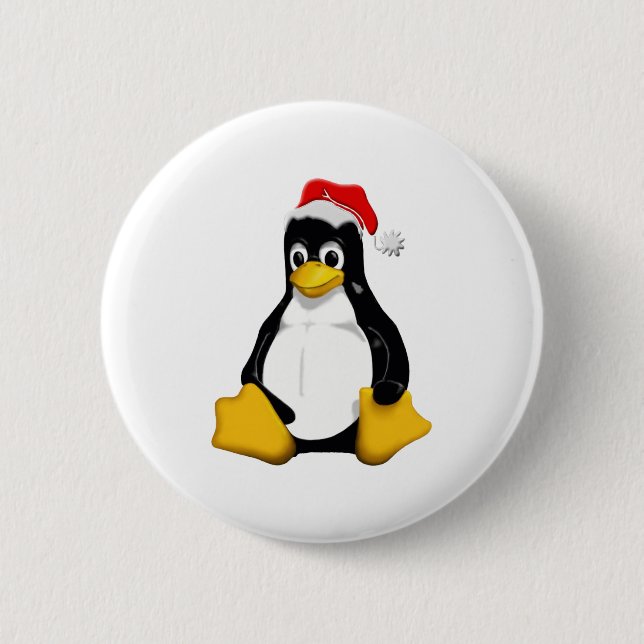 Saint Tux 2 Inch Round Button (Front)