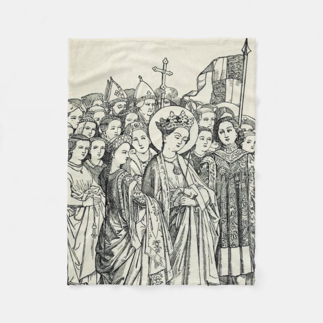 Saint Ursula virgin and martyr Fleece Blanket (Front)