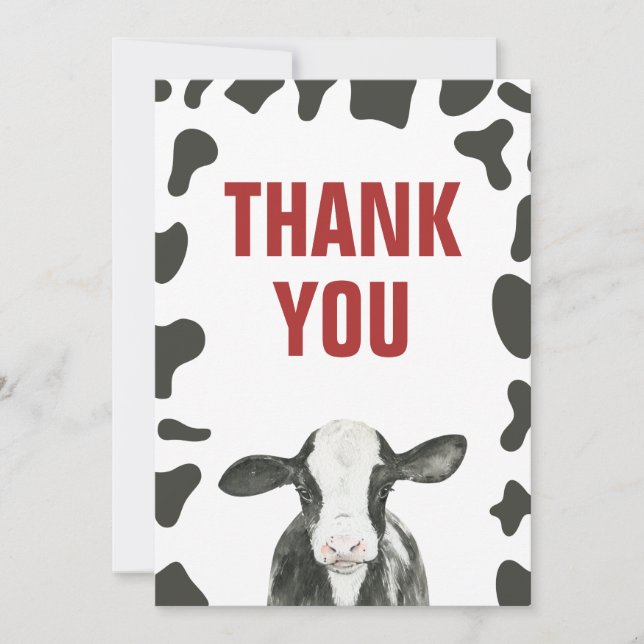 Saint Vache Anniversaire Merci Cartes (Devant)