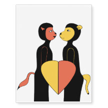 Saint-Valentin Amour de deux chiens et chats