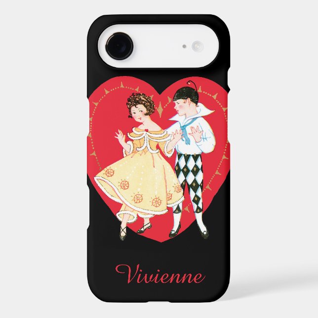 Saint Valentin, Arlequin Vintage et Coeur (Verso)