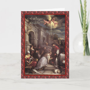 Saint-Valentin Carte de fête religieuse de prière