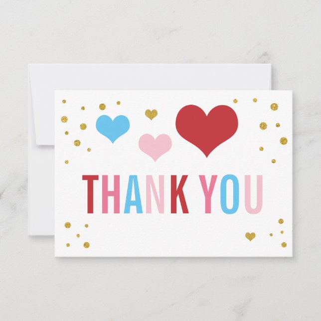 Saint Valentin Carte de remerciements (Devant)